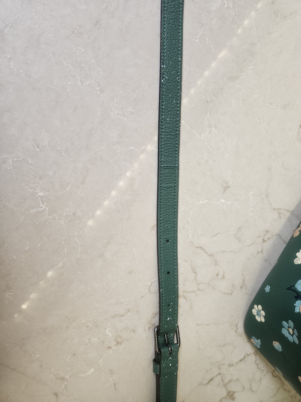 Coach Green Floral Leather Town Bucket - Picture 10 of 10